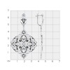 Серьги серебряные с фианитами «Ажурный бал» Соколов (арт.94-121-02352-1)