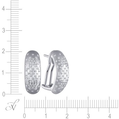 Серьги с бриллиантами «Сияние багетов» из белого золота, Myjewels (арт.E4706DWN_SR_001_WG)