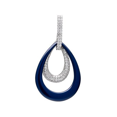 Кулон из серебра с керамикой и куб. цирконием (Арт.tc-p00013-vl-w-x-x-w)