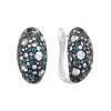 Серьги из белого золота с бриллиантами «Галактика Света» MYJEWELS (арт.GE30362)