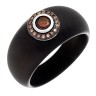 Кольцо с керамикой и кубическим цирконием «Ceramic Orbit» Fresh Jewelry (арт.TM-R01192-B-WB-DB-X-DB)