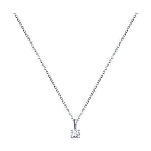Колье из белого золота с бриллиантом (Арт.1070270-3)