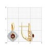Серьги из золочёного серебра с гранатами и фианитами (Арт.92021544)