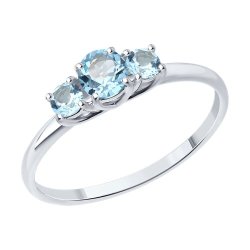 Кольцо из серебра с топазами (Арт.92014423)