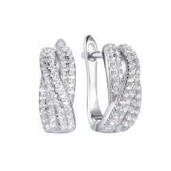 Серьги из серебра с фианитом (Арт.mp-e00337-x-w-x-x-w)
