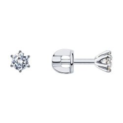 Серьги из белого золота с бриллиантами (Арт.1021813-3-66)