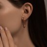 Серьги из золочёного серебра с фианитами (Арт.93-120-02077-1)