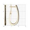 Серьги из золочёного серебра с фианитами (Арт.93-120-02077-1)