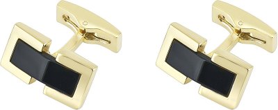 Запонки из ювелирного сплава с ониксом (Арт.4-a-1041-11-s)