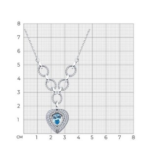 Колье из серебра с фианитами «Сердце небес» Соколов (арт.94071089)
