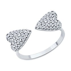 Кольцо из серебра с фианитами (Арт.94014056)