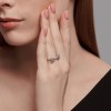 Кольцо из серебра с фианитами «Двойное Сердце» Соколов (арт.94014056)