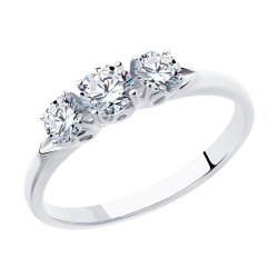 Кольцо из серебра с фианитами (Арт.94-110-01216-1)