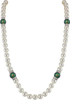 Ожерелье серебряное с жемчугом и куб. цирконием «Romantic 1S» Rivoli (арт.102L-SR5-1-25)