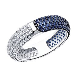 Кольцо из серебра с фианитами (Арт.94-110-01901-1)
