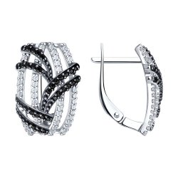 Серьги из серебра с фианитами (Арт.94-120-00779-1)