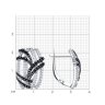 Серьги из серебра с фианитами (Арт.94-120-00779-1)