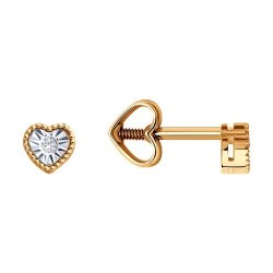Серьги из комбинированного золота (Арт.51-222-01219-2)