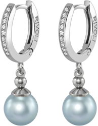 Серьги из серебра с жемчугом и кристаллом swarovski (Арт.aas-4-a-8-27-s)