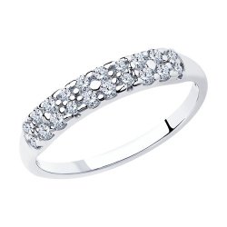 Кольцо из серебра с фианитами (Арт.94011718)