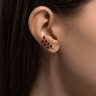 Серьги золотые пробы 585 с гранатом (Арт.51-320-02473-1)