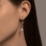 Серьги золотые пробы 585 с жемчугом (Арт.79-20070)