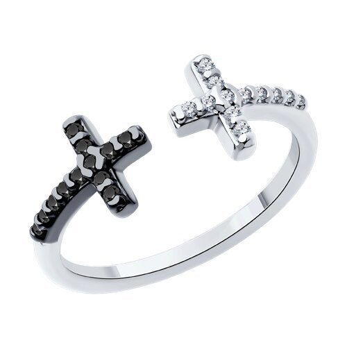 Кольцо из серебра с фианитами (Арт.94014084)