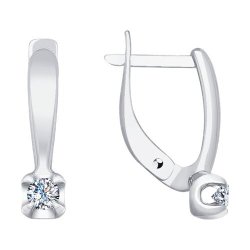 Серьги из белого золота с бриллиантами (Арт.52-220-00007-1)