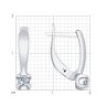 Серьги из белого золота с бриллиантами (Арт.52-220-00007-1)