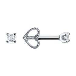 Серьги из белого золота с бриллиантами (Арт.52-222-01803-1)