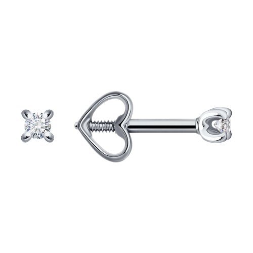 Серьги из белого золота с бриллиантами (Арт.52-222-01803-1)