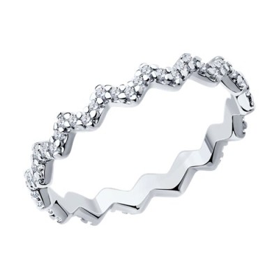 Кольцо из серебра с фианитами «Игра света» Соколов (арт.9401-3718)