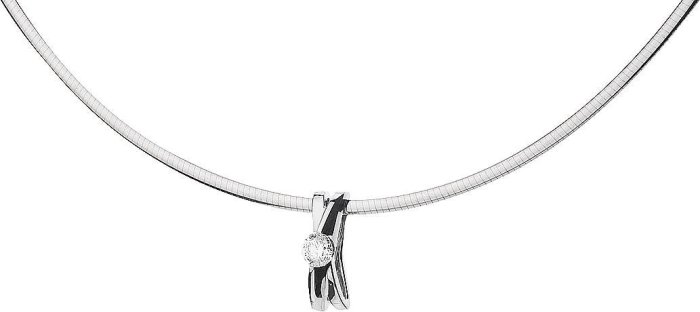 Ожерелье из белого золота с бриллиантом (Арт.dx501gb2)