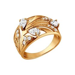 Кольцо из золота с фианитами (Арт.015418)