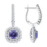 Серьги из белого золота с бриллиантами и танзанитами (Арт.6024285-3)