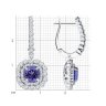 Серьги из белого золота с бриллиантами и танзанитами (Арт.6024285-3)