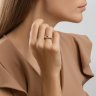Кольцо из желтого золота с фианитами (Арт.018613-2)