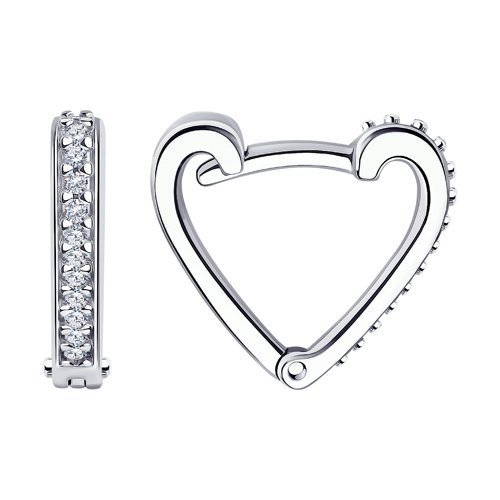 Серьги из серебра с фианитами (Арт.94024424)