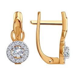 Серьги из золота с фианитами (Арт.029897)