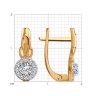 Серьги из золота с фианитами (Арт.029897)