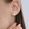 Серьги из белого золота с бриллиантами выращенными (Арт.9020113-3-5)