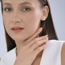 Серьги из белого золота с бриллиантами выращенными (Арт.9020113-3-5)