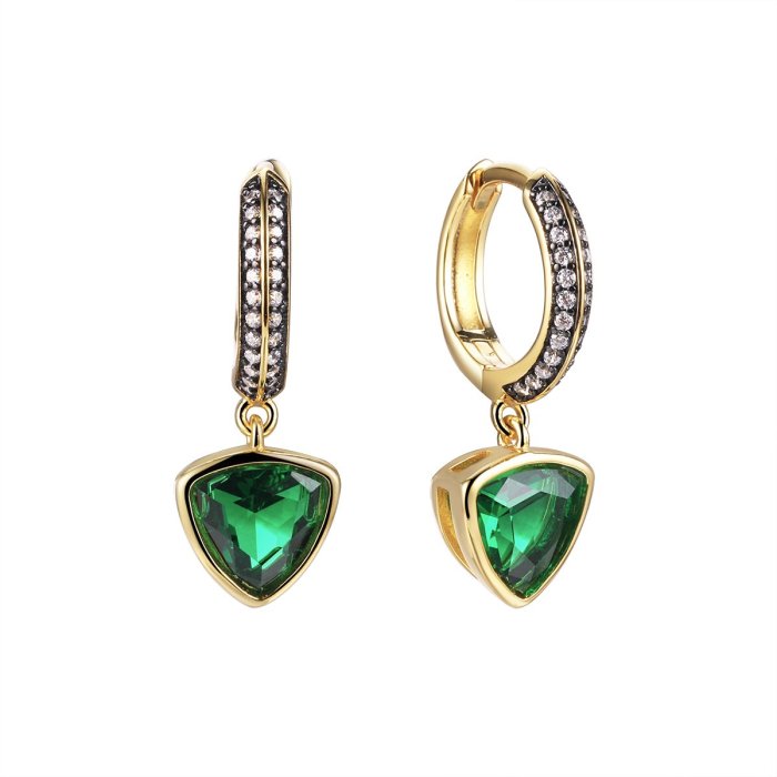 Серьги из серебра с ситаллом и фианитом (Арт.cz-e03496-x-lb-eg-x-w)