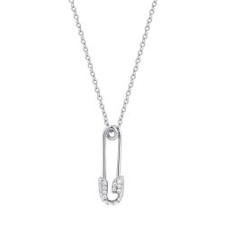 Ожерелье из серебра с фианитом (Арт.cz-n02394-x-w-x-x-w)