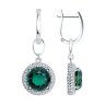 Серьги из серебра с кварцами и фианитами (Арт.92023200)