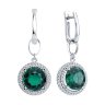 Серьги из серебра с кварцами и фианитами (Арт.92023200)
