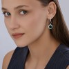 Серьги из серебра с кварцем и фианитами «Изумрудное Сияние» Соколов (арт.92023200)