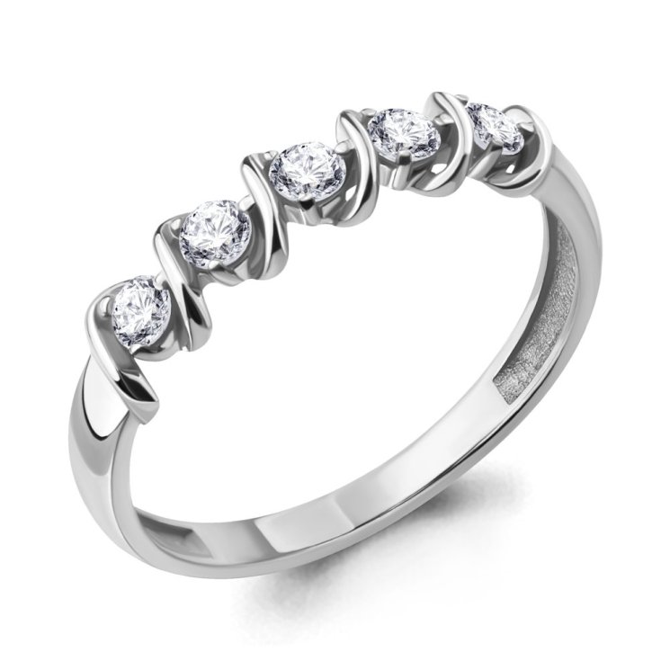 Кольцо из серебра с фианитом AQUAMARINE 68706А.5