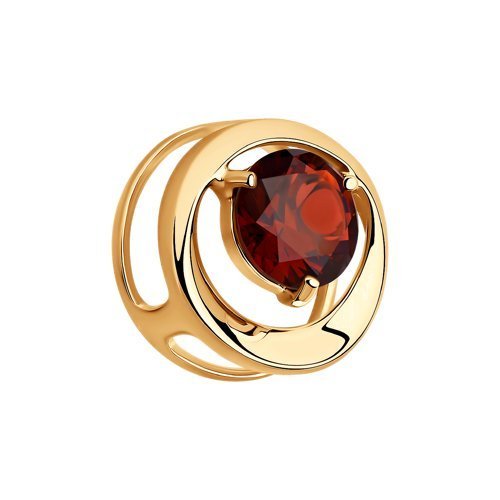 Подвеска золотая пробы 585 с гранатом (Арт.731348)