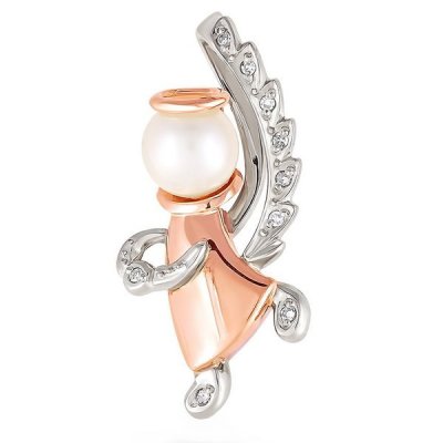 Кулон с бриллиантами и жемчугом «Ангел-Хранитель» Kabarovsky (арт.3-0029-1500)